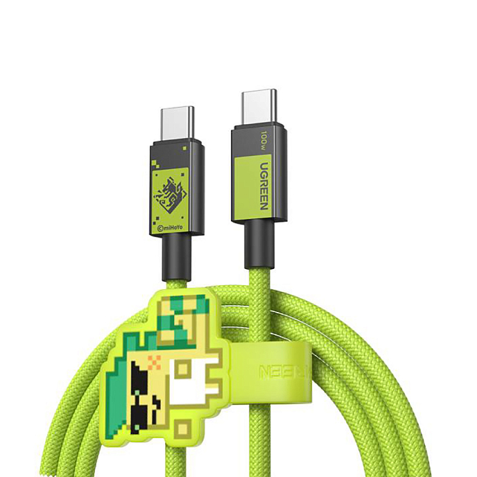 Кабель UGREEN L512 Genshin Impact Edition USB-C 1m зеленый - рис.1