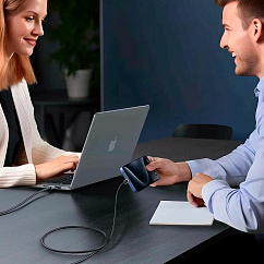 Кабель UGREEN L512 Black/Grey USB-C/USB-C 1m