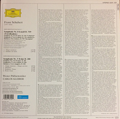Пластинка Franz Schubert, Wiener Philharmoniker, Carlos Kleiber – Symphonien No.8 - Unvollendete - No.3 - LP
