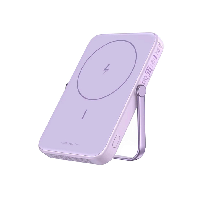 Внешний аккумулятор UGREEN PB571 UNO 5000mAh MIni Magnetic Wireless 20W Violet - рис.1
