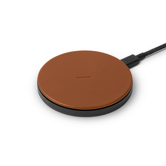 Беспроводная зарядка Native Union Drop Classic Leather Wireless Charger Brown - рис.0