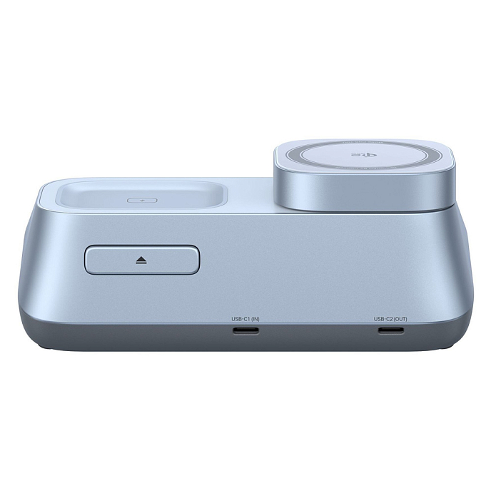 Беспроводная зарядка Ugreen W711 MagFlow Desktop 3in1 25W QI2.2 Silver Blue - рис.2