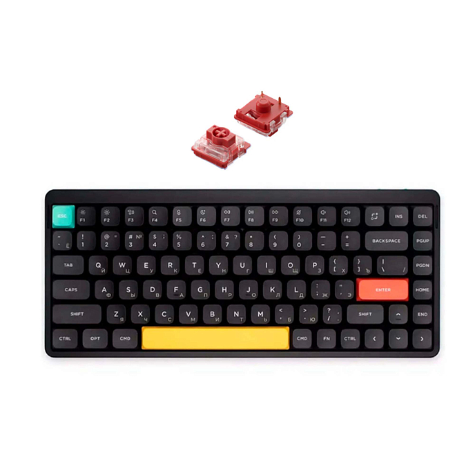 Клавиатура NuPhy Air75 V2 Cowberry Switch Basalt Black - рис.0