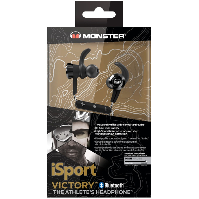 Беспроводные наушники MONSTER ISPORT VICTORY IN-EAR WIRELESS (Black) - рис.3