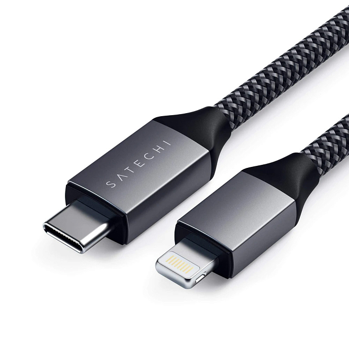 Кабель Satechi Type-C to Lightning Grey 1.8m - рис.1