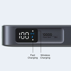 Портативный аккумулятор UGREEN PB773 10000mAh Grey Cosmos