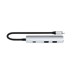 USB HUB Satechi 4-in-1 USB-C Slim Multiport Adapter 4K Silver