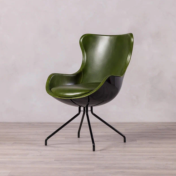 Кресло для прослушивания F2F Аэро Glossy Black Green - рис.1