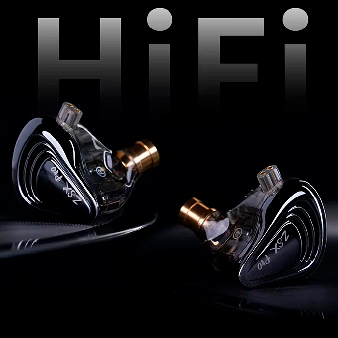 Наушники внутриканальные KZ ZSX Pro With Mic Black - рис.1