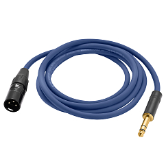 Кабель HeadMade Pro XLR-M - 6.3mm stereo Blue 2m