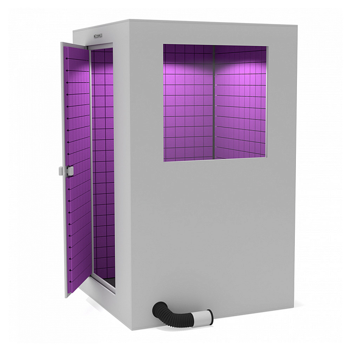 Акустическая кабина IzoRoom Standard Plus with window Graphite Blue - рис.1