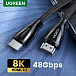 Кабель Ugreen HD140 HDMI 2.1 - 8K Braided Black 2m - рис.5 Кабель Ugreen HD140 HDMI 2.1 - 8K Braided Black 2m - рис.5