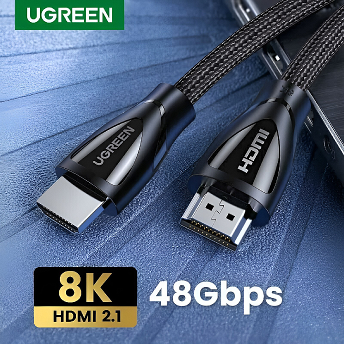 Кабель Ugreen HD140 HDMI 2.1 - 8K Braided Black 2m - рис.5