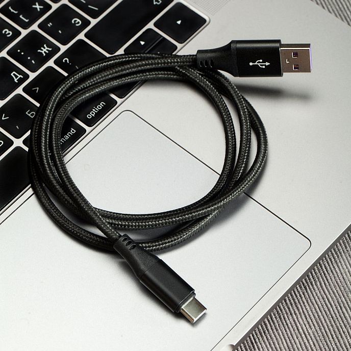 Кабель Deppa USB-A - USB-C Black - рис.1