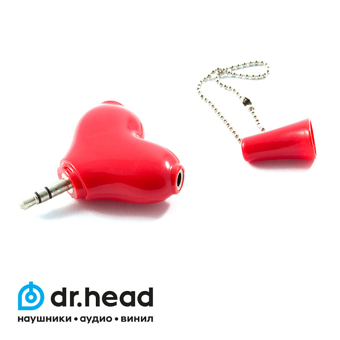 Разветвитель для наушников AXES SPT-2Heart Red - рис.1