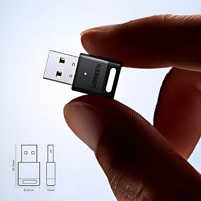 Адаптер Ugreen CM748 Bluetooth 5.4 Adapter USB-A Grey - рис.2
