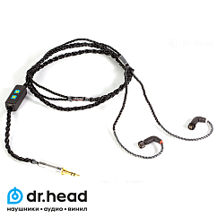 Фото - Labkable SilverBlack 4pin Jhaudio - jack 3.5mm bass control Кабель Labkable SilverBlack 4pin Jhaudio - jack 3.5mm bass control