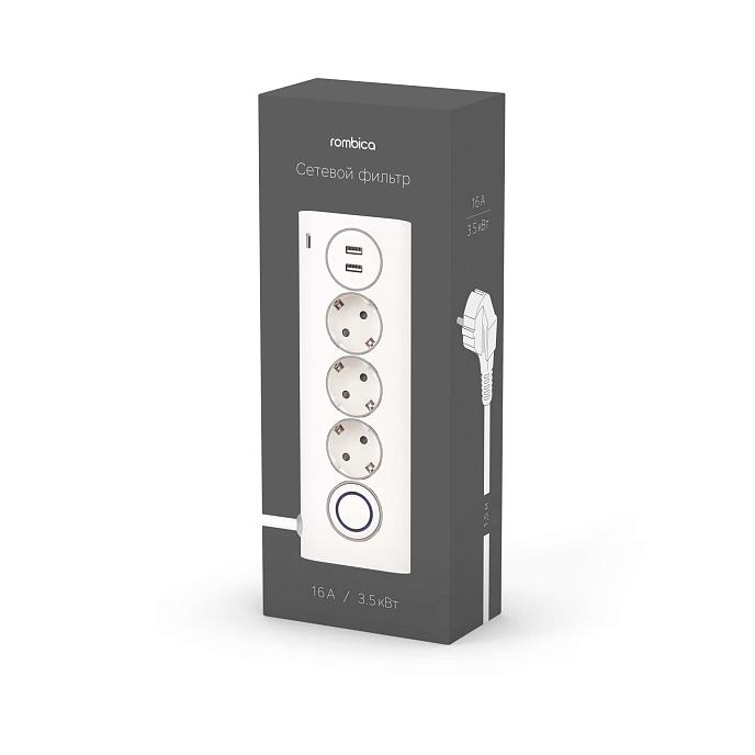 Сетевой фильтр Rombica NEO WC3U White - рис.2