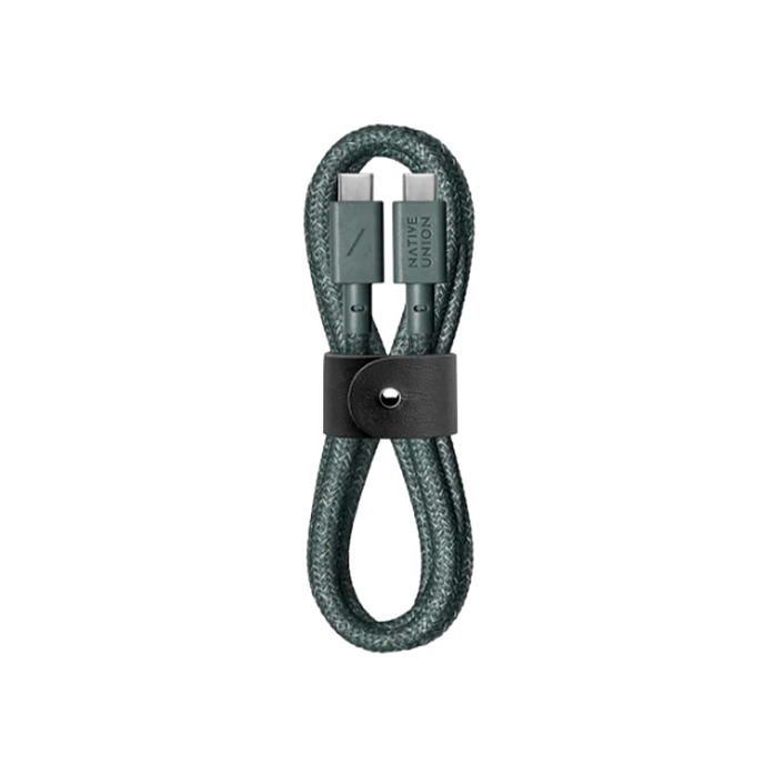 Кабель Native Union Belt Cable USB-C-USB-C Green 1.2m - рис.0