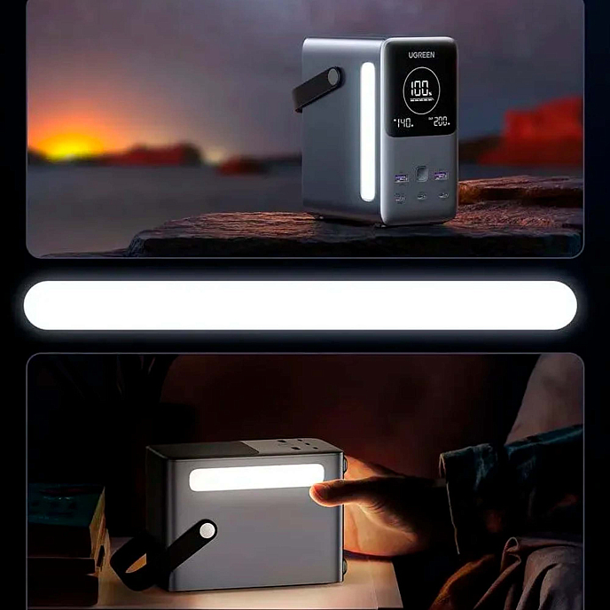 Внешний аккумулятор UGREEN PB770 48000mAh 300W 3USB-C + 2USB-A Grey - рис.5
