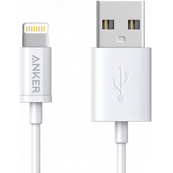 Кабель Anker Powerline USB to Lightning 0.9m White - рис.0