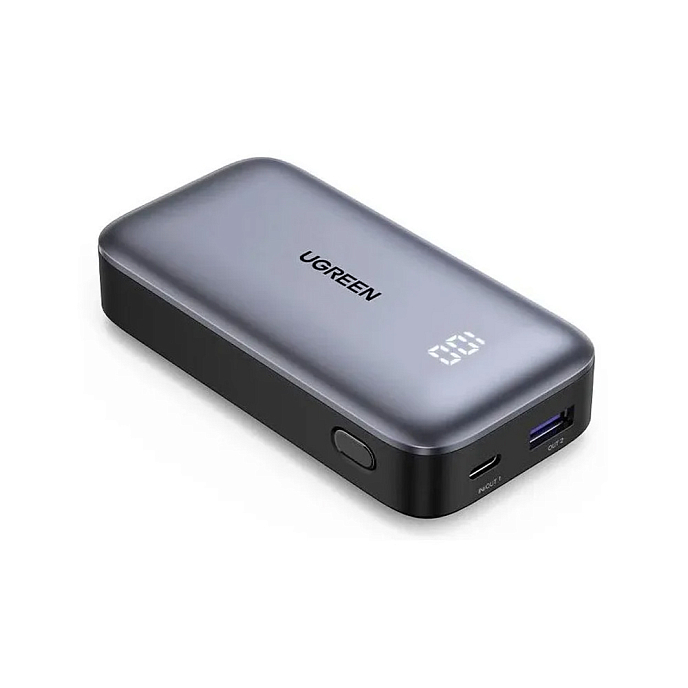 Внешний аккумулятор Ugreen PB502 (25185) 10000mAh 30W Grey - рис.1