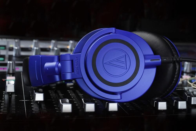 Наушники полноразмерные Audio-Technica ATH-M50xBB Blue Black - рис.9