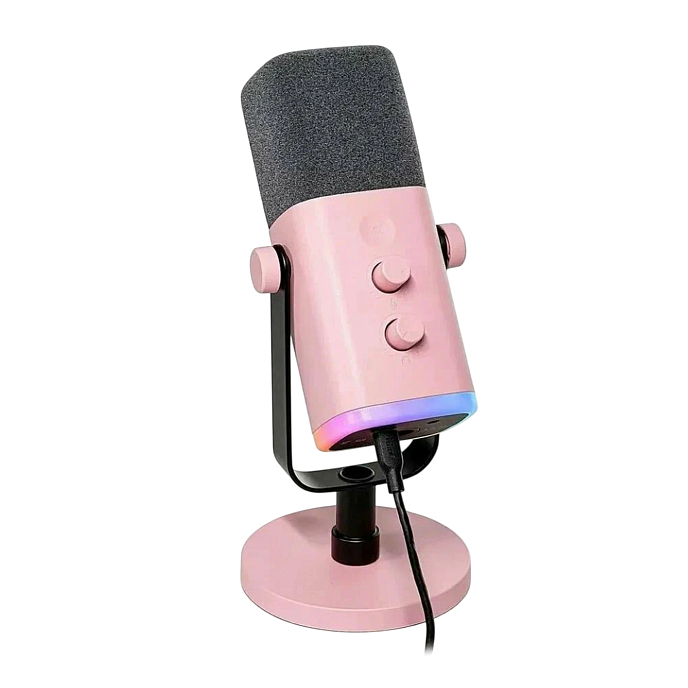 Микрофон для стриминга и игр Fifine AmpliGame AM8 Pink - рис.1