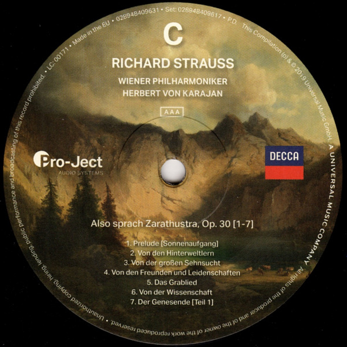 Виниловая пластинка Richard Strauss - Also Sprach Zarathustra - (Pro-Ject) LP - рис.10