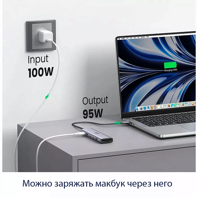Конвертер Ugreen CM511 7-in-1 USB-C Grey - рис.2