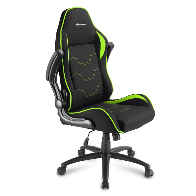Компьютерное кресло Sharkoon Elbrus 1 Green Black - рис.3