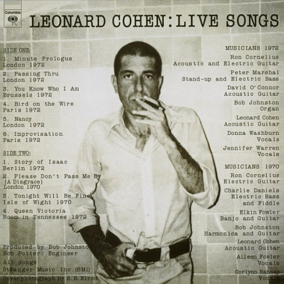 Пластинка LEONARD COHEN LIVE SONGS MOVLP - рис.0