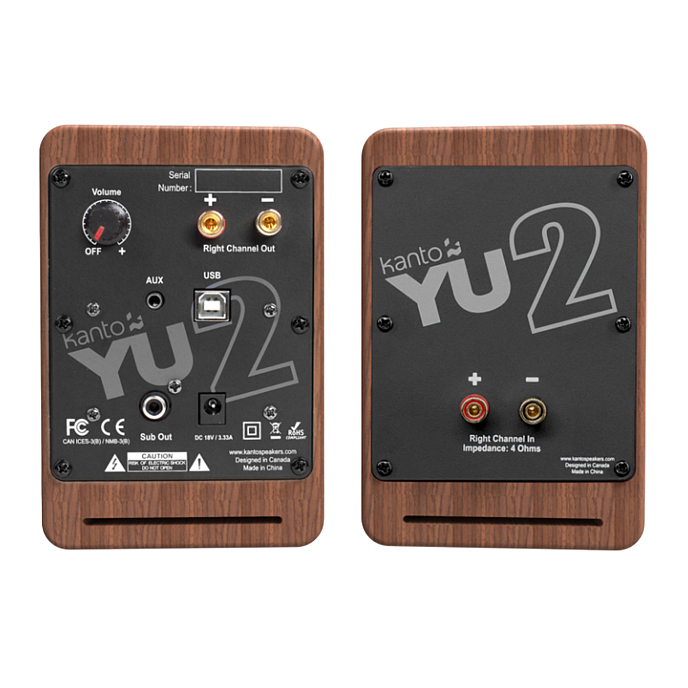 Полочная акустика Kanto YU2 Walnut - рис.3