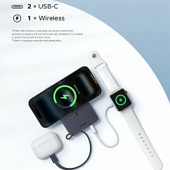Портативный аккумулятор UGREEN PB773 10000mAh Grey Cosmos