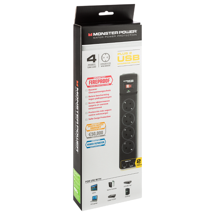 Сетевой фильтр Monster Core Power 400 USB (MP EXP 400U) - рис.2