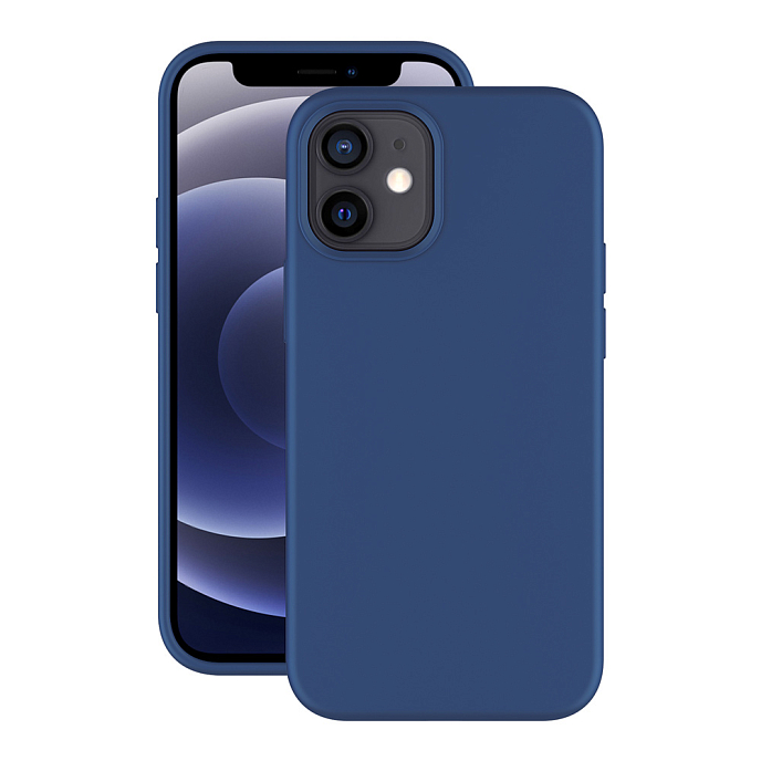 Чехол для смартфонов Deppa Soft Silicone for Apple iPhone 12 Mini Blue - рис.1