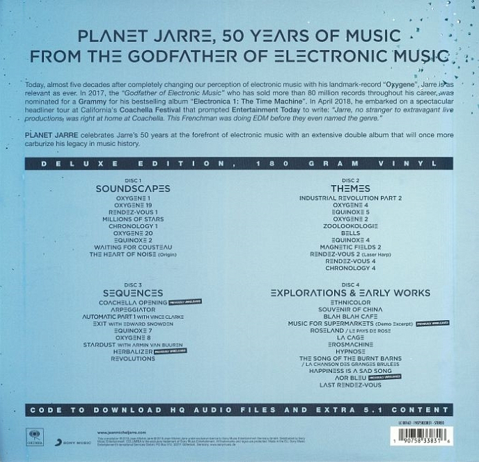 Виниловая пластинка JEAN-MICHEL JARRE PLANET JARRE: 50 YEARS OF MUSIC - рис.1