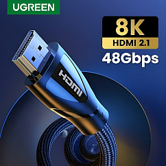 Кабель Ugreen HD140 HDMI 2.1 - 8K Braided Black 2m