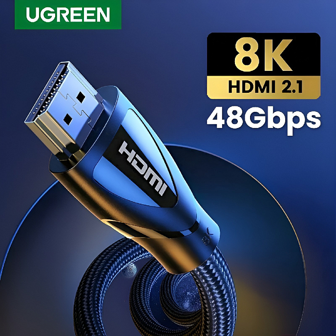 Кабель Ugreen HD140 HDMI 2.1 - 8K Braided Black 2m - рис.4