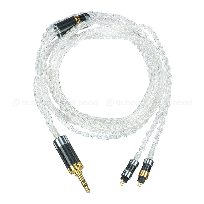 Кабель HeadMade IEM 2-pin to 3.5mm jack silver 1.2m - сменный кабель для наушников (SN 91959360391530096923)_Уценка - рис.0