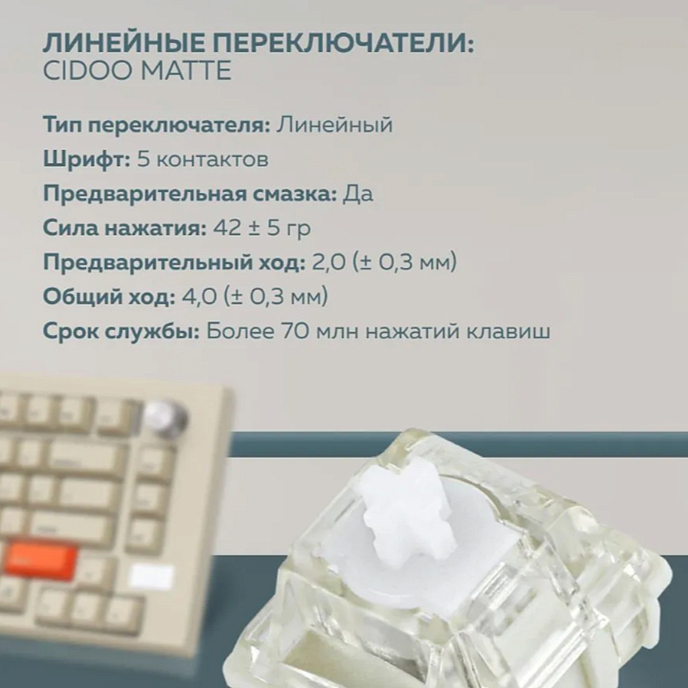 Клавиатура Cidoo V75 PRO White - рис.6