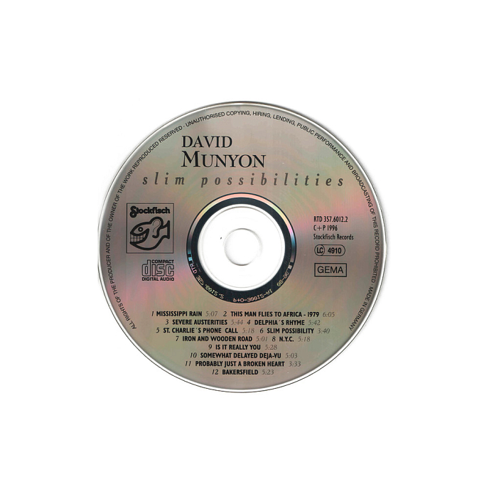 CD-диск David Munyon – Slim Possibilities CD - рис.1