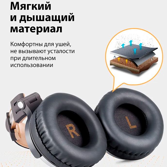 Наушники полноразмерные OneOdio Studio Pro 20 Grey/Golden - рис.4