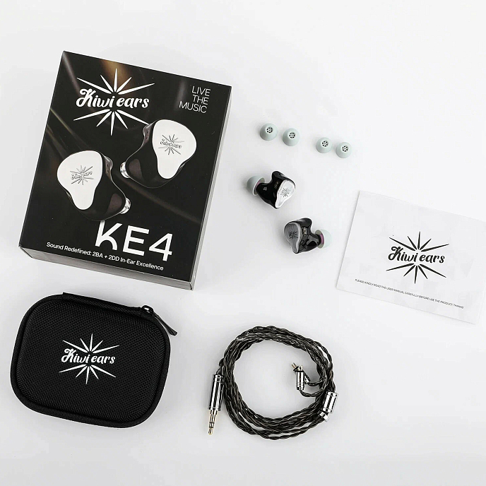 Наушники внутриканальные Kiwi Ears KE4 Black/Silver - рис.5