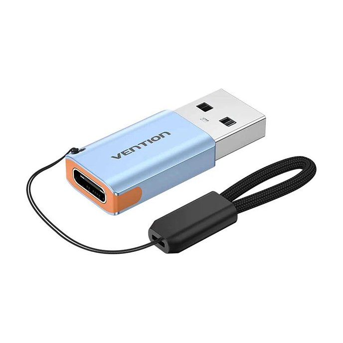 Переходник Vention OTG USB 3.1 USB-A Male - USB-C Female Blue - рис.0