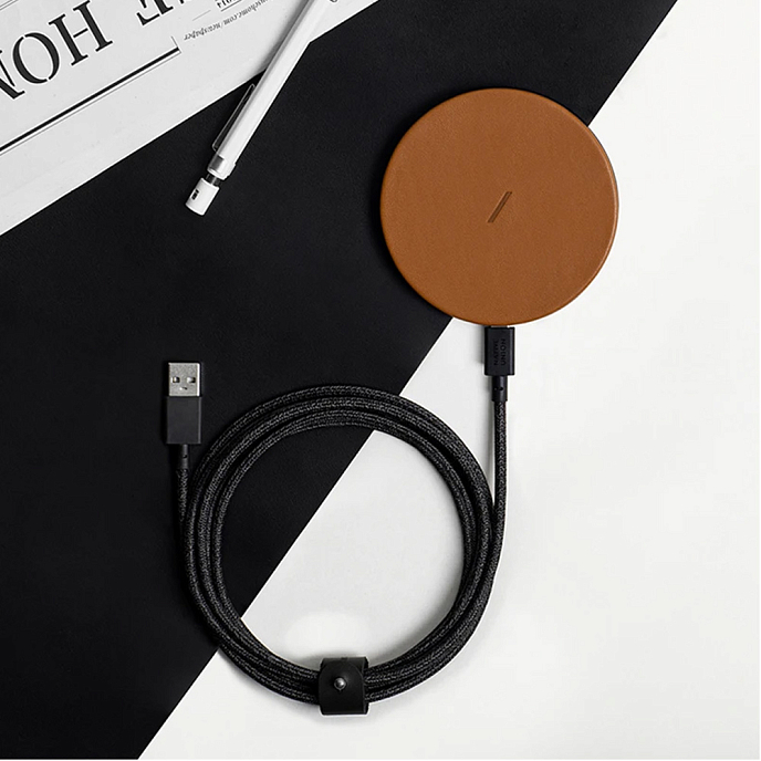 Беспроводная зарядка Native Union Drop Classic Leather Wireless Charger Brown - рис.5