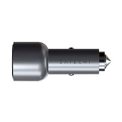 Автомобильное зарядное устройство Satechi Dual USB-C Car Charger 40W Space Grey