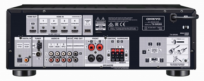 Ресивер Onkyo TX-SR393 Black - рис.4