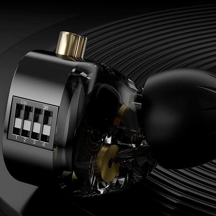 Наушники внутриканальные KZ Duonic Bass Improved Version (With Switches) Type-C With Mic Black - рис.4