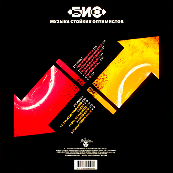 Пластинка БИО - Музыка стойких оптимистов LP - рис.1